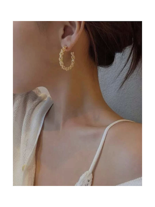 Earrings Hoops Gold Plated