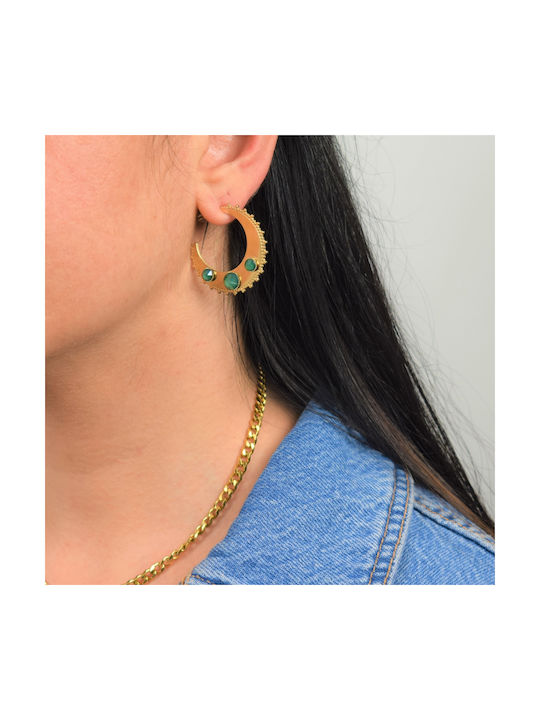 Earrings Hoops made of Steel Gold Plated