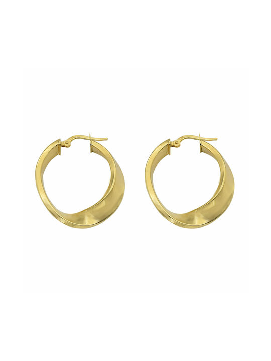 Earrings Hoops made of Gold 14K