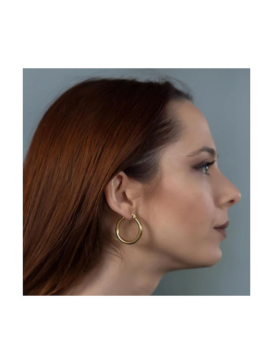 Earrings Hoops made of Steel Gold Plated