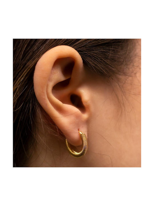 Earrings Hoops made of Steel Gold Plated