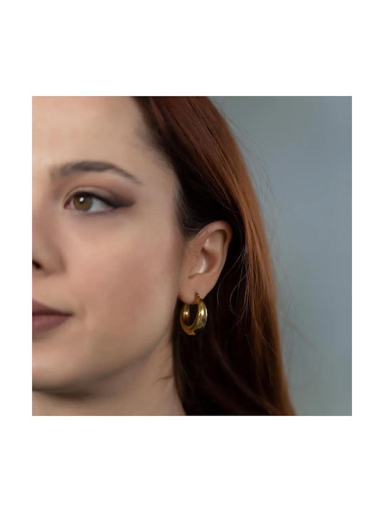 Earrings Hoops made of Steel Gold Plated