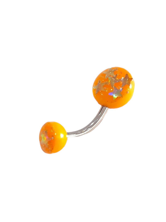 Navel Earring Bar made of Steel Gold Plated