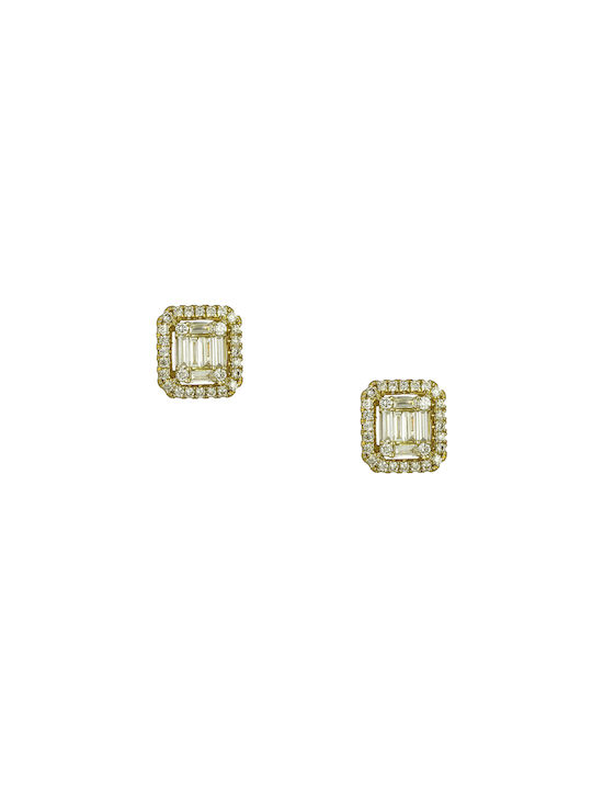 Earrings made of Gold 18K with Diamond