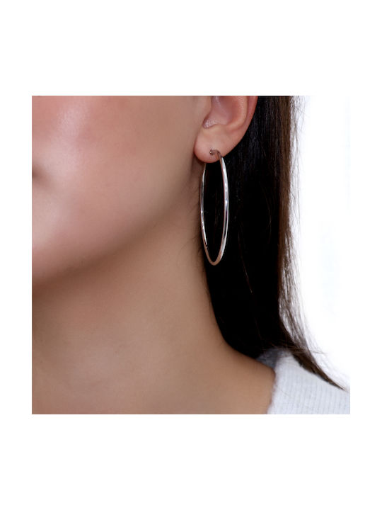 Earrings Hoops made of Platinum