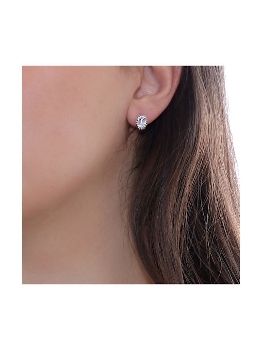 Earrings Rosette made of Platinum with Diamond