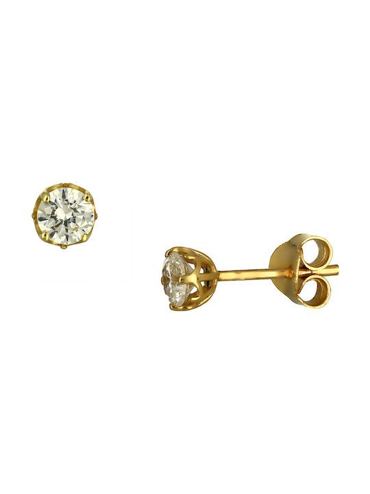 Earrings made of Gold 14K with Stones