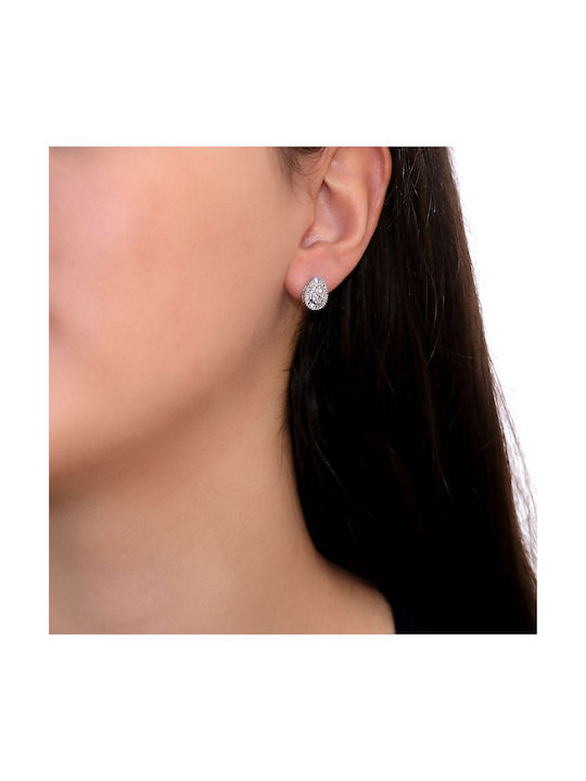 Ohrringe aus Platin mit Diamant