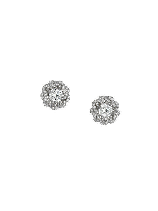 Earrings made of Platinum with Stones