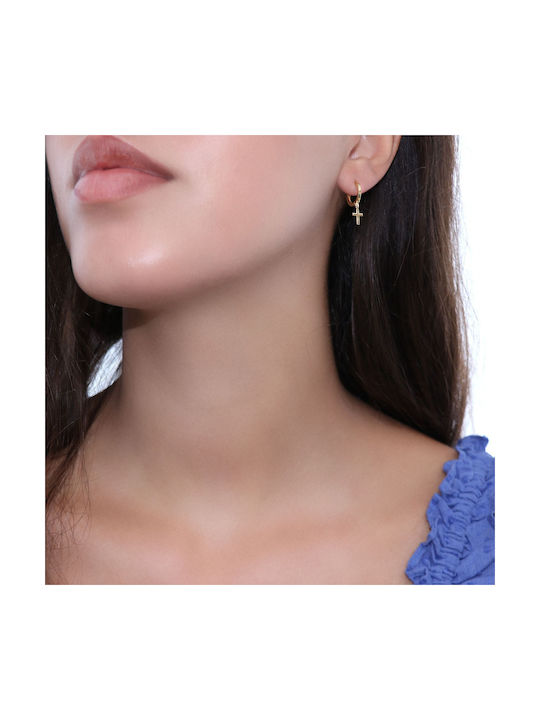 Earrings Hoops made of Gold 9K