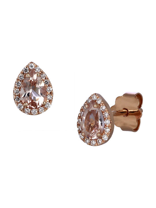 Earrings Rosette with Diamond