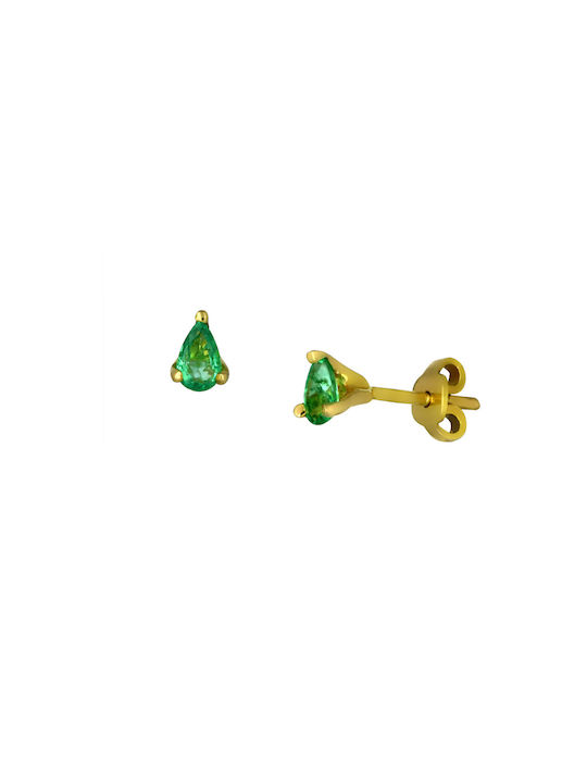 Earrings made of Gold 14K with Stones