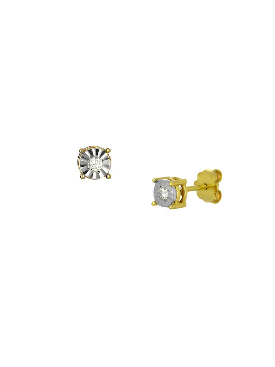 Earrings made of Gold 18K with Diamond