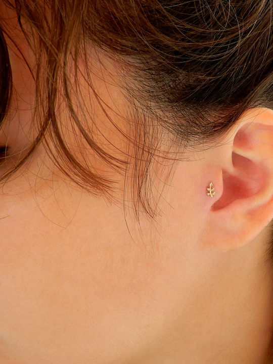 Σκουλαρίκι Barbell από Χρυσό 9Κ 1.2mm