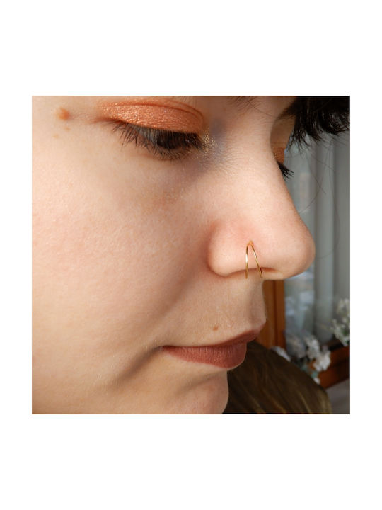 Nose Earring Hoop made of Gold 14K