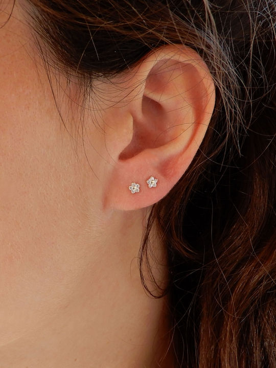 Ohrringe aus Gold 14K mit Steinen