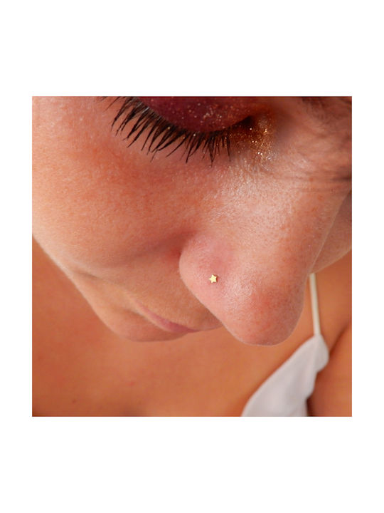 Nose Earring Stud made of Gold 14K