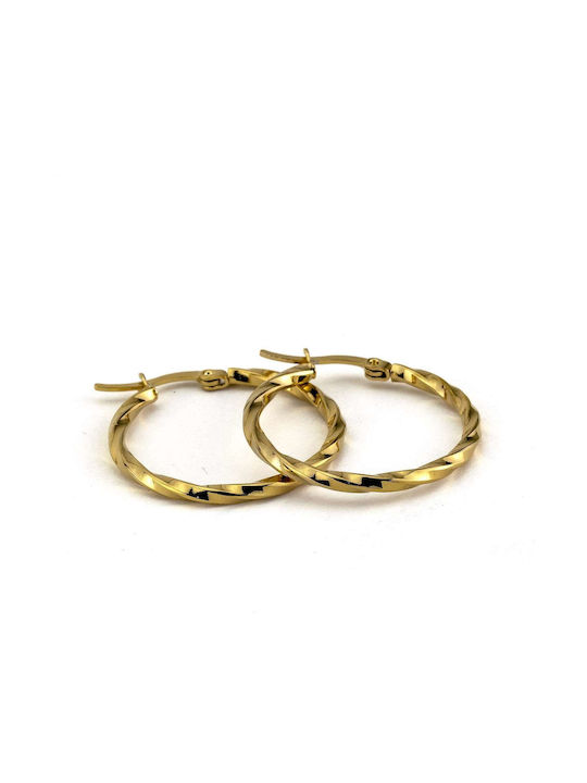 Earrings Hoops made of Steel Gold Plated