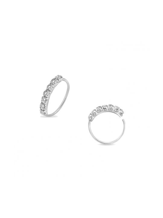 Sof.Istico Piercing Hoop Nose Earring White Gold 14K