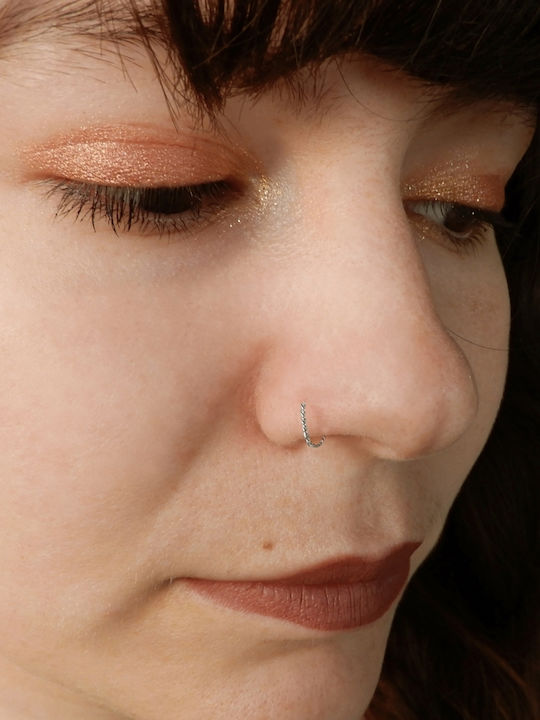 Sof.Istico Nose Hoop Earring Made of 14K Platinum