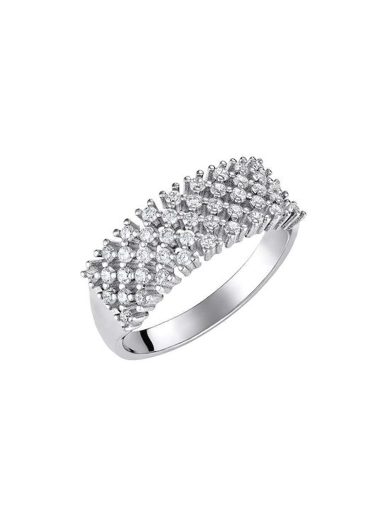 Damen Ring mit Zirkonia aus Silber