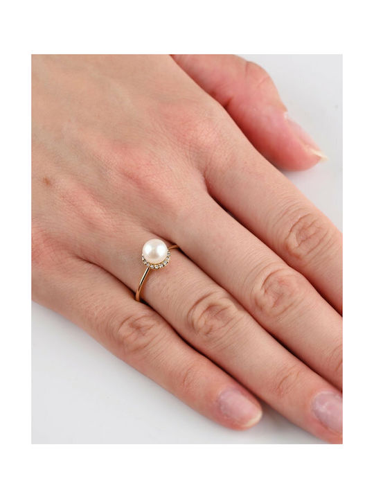 Damen Ring mit Zirkonia aus Gold 14K