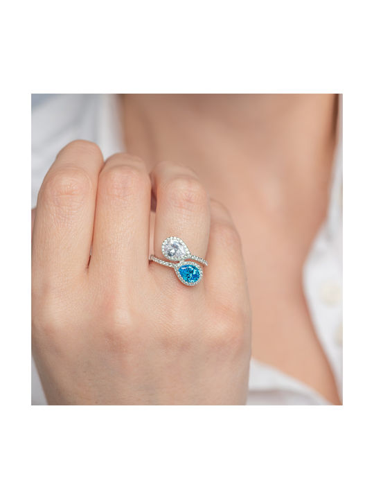 Damen Ring mit Zirkonia aus Silber