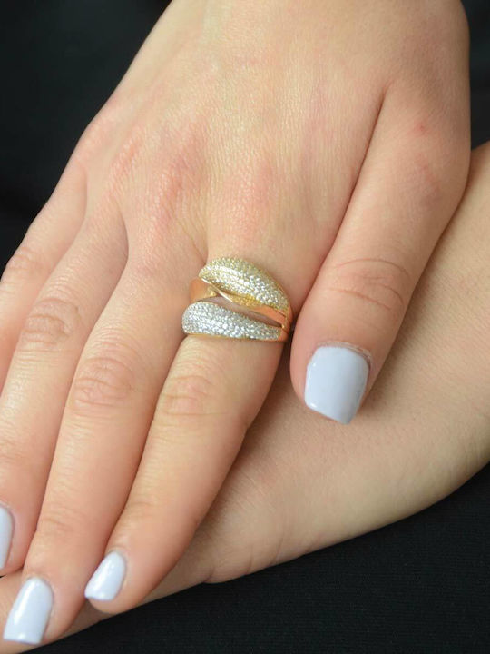 Goldjewels Femeie Inel cu Zirconiu din Aur alb 14K