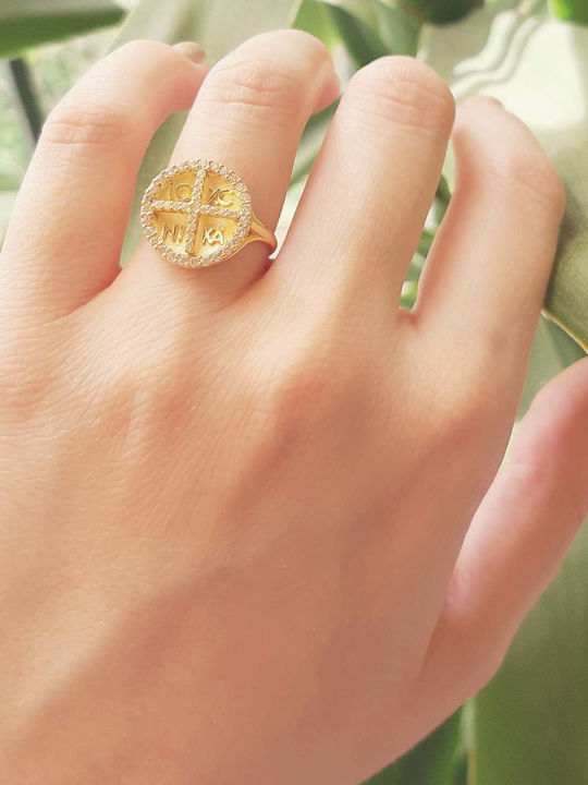 Femeie Inel cu Zirconiu din Aur 14K