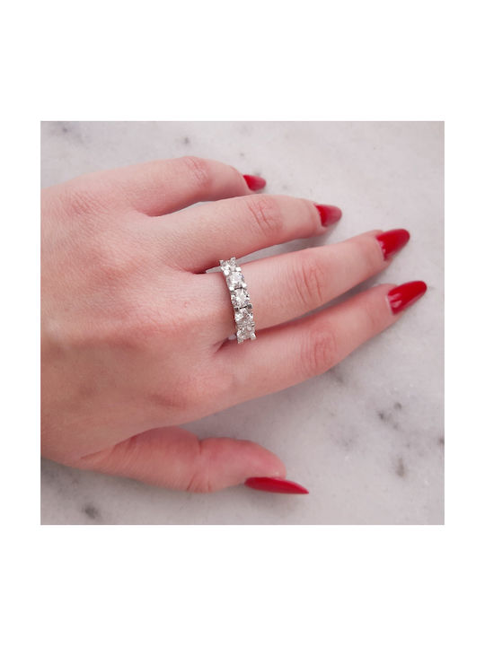 Damen Ring mit Zirkonia aus Silber