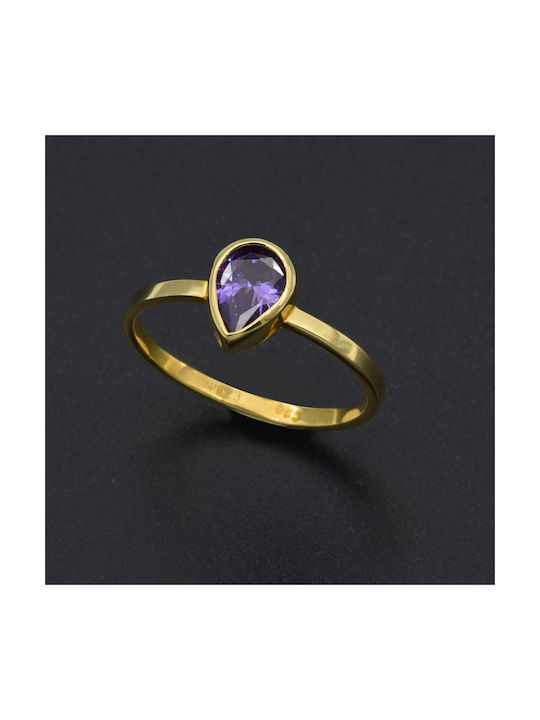 Women's Gold Ring with Stone 14K