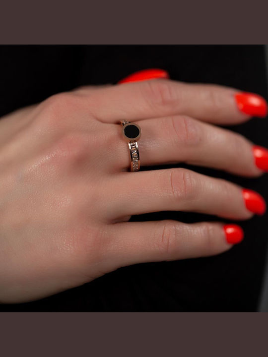 Piercing.gr Women's Steel Gold Plated Ring Piercing.gr Women's Steel Gold Plated Ring