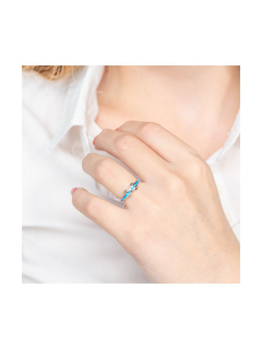 Damen Ring Ehering mit Steinen aus Silber