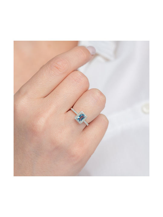 Damen Ring mit Zirkonia aus Silber