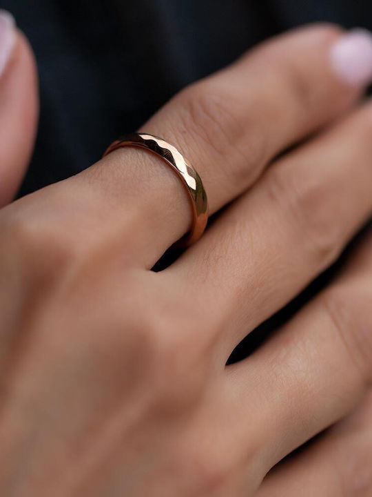 Piercing.gr Ring Small Wedding Band made of Steel Gold Plated