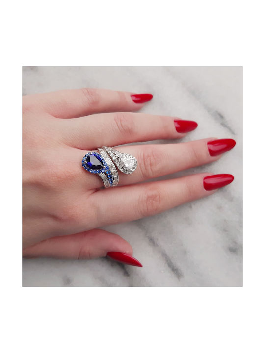 Damen Ring mit Zirkonia aus Silber