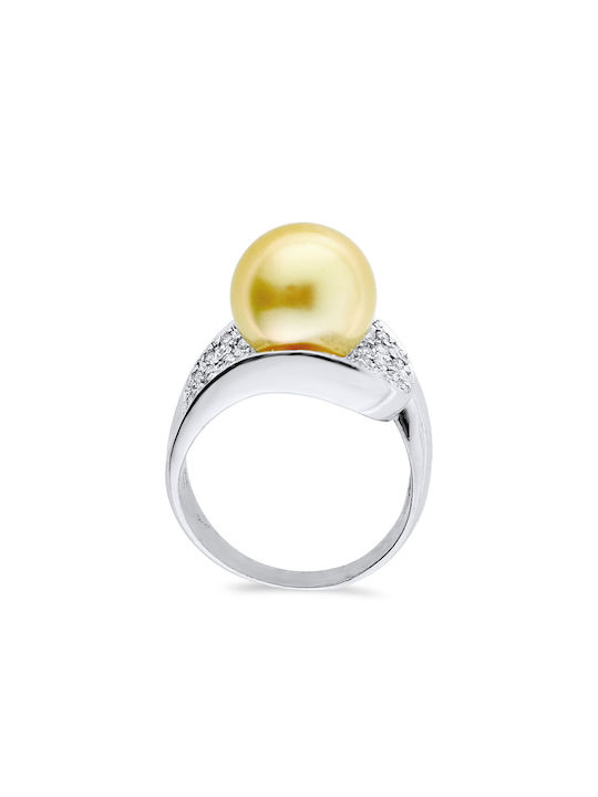 Damen Ring mit Diamanten aus Weißgold 18K