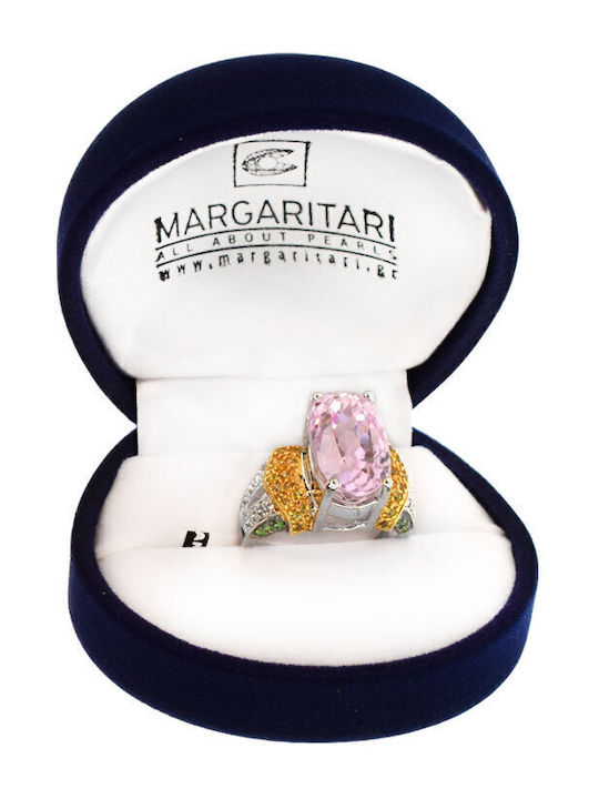 Margaritari Дамски Пръстен От Бяло Злато 18 Карата Margaritari Дамски Пръстен От Бяло Злато 18 Карата