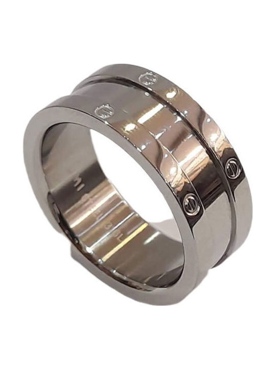 BD Jewelery Bd Jewelery Ανδρικό Δαχτυλίδι από Ατσάλι Επιχρυσωμένο