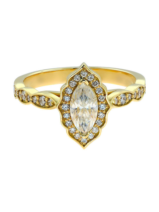 Women's Gold Ring with Diamond 18K