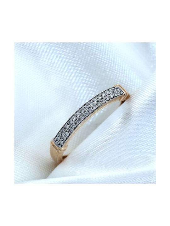 Women's Half Eternity Ring with Diamond 18K