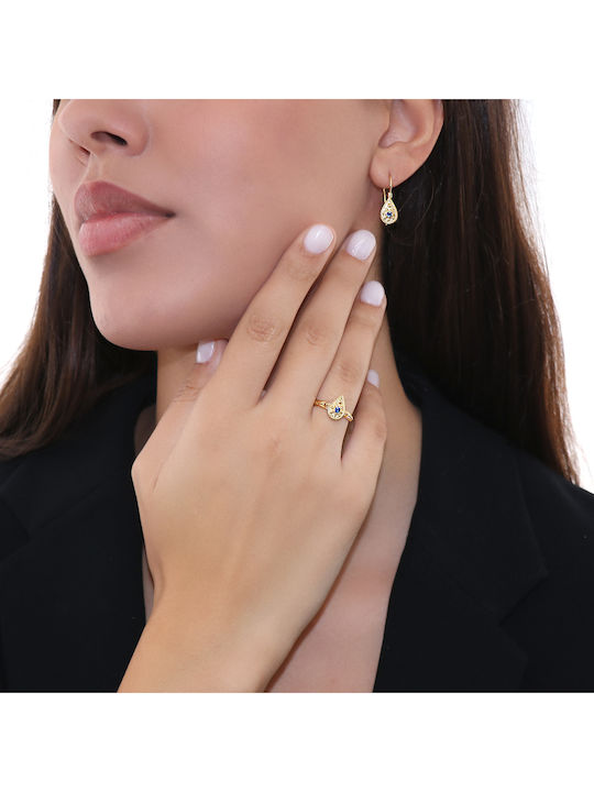 Damen Ring mit Zirkonia aus Gold 14K