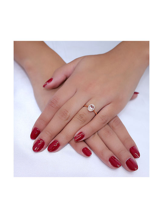 Damen Ring mit Diamanten aus Roségold 18K