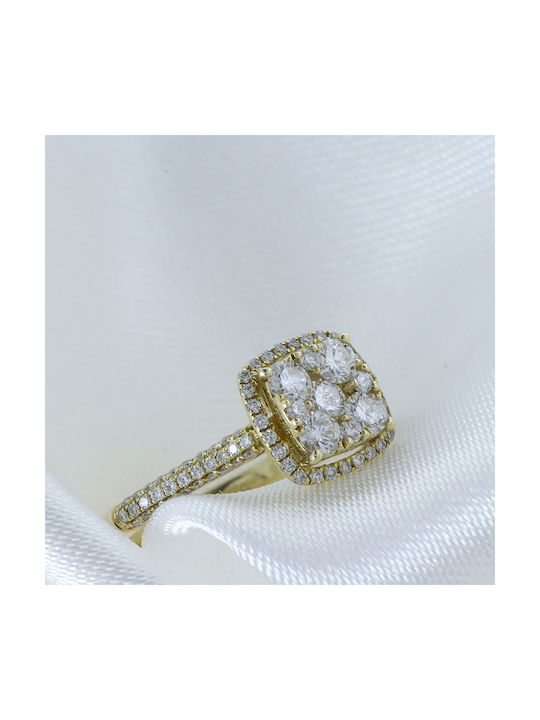 Damen Ring mit Diamant aus Gold 18K