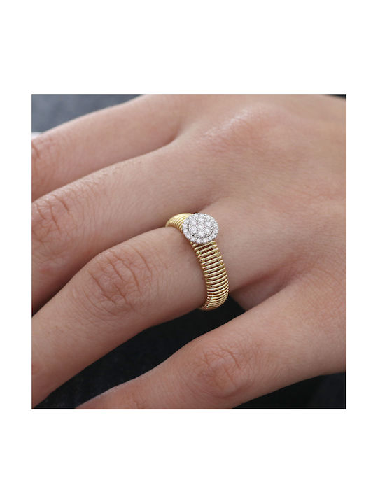 Women's Ring with Diamond from White Gold 18K