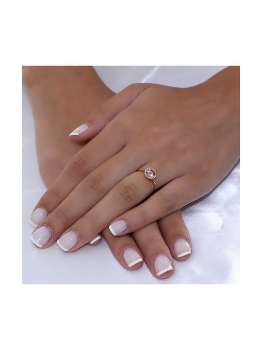 Women's Ring with Diamond from Rose Gold 18K