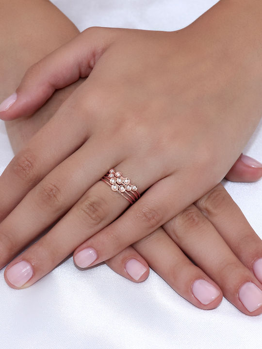 Ring with Diamond made of Rose Gold 14K