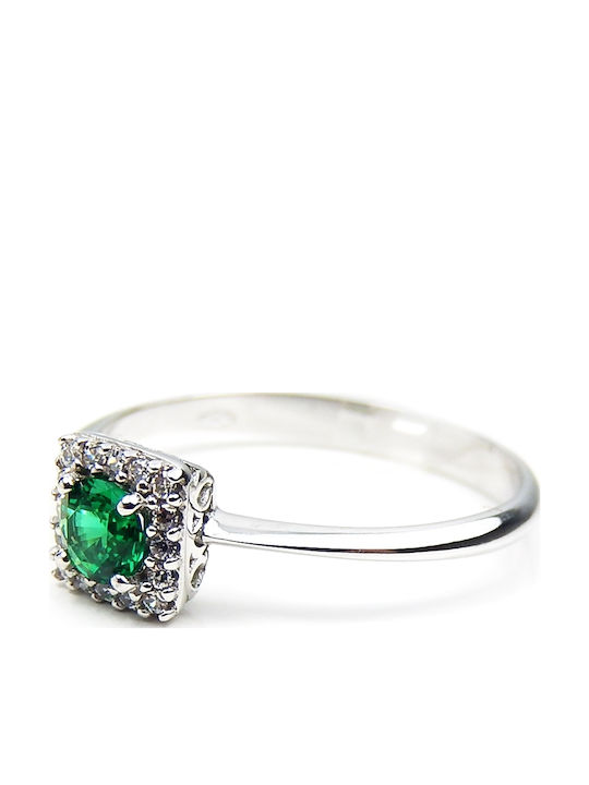 Art d or Damen Ring mit Zirkonia aus Weißgold 14K