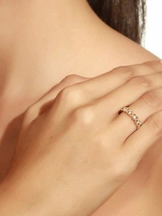 Eforo Femeie Inel Semi-eternitate din Aur 14K