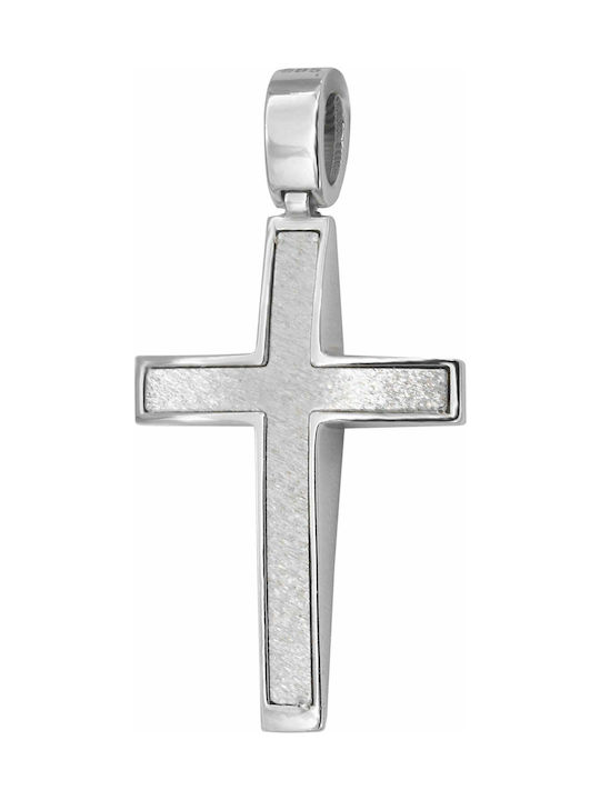 Weißgold Kreuz 14K